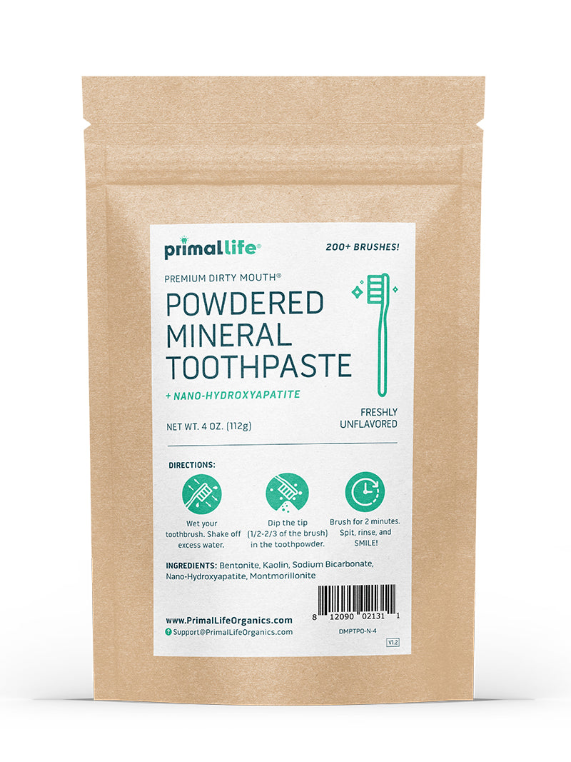 Unflavored Toothpowder /  Powdered Mineral Toothpaste